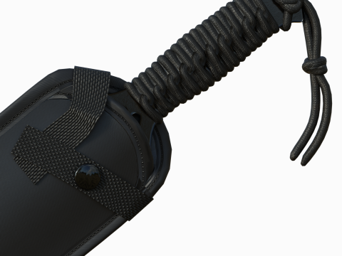 Red Guardian Twin Machete 3D Model