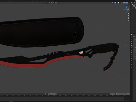 Red Guardian Twin Machete 3D Model