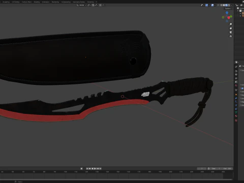 Red Guardian Twin Machete 3D Model