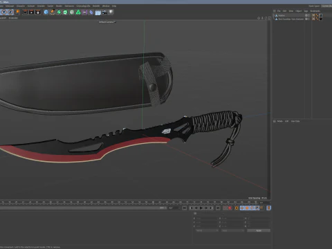Red Guardian Twin Machete 3D Model