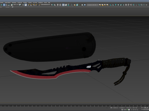 Red Guardian Twin Machete 3D Model