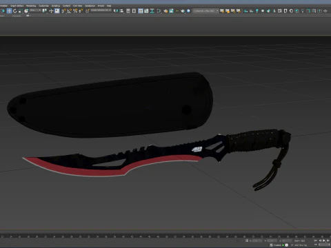 Red Guardian Twin Machete 3D Model