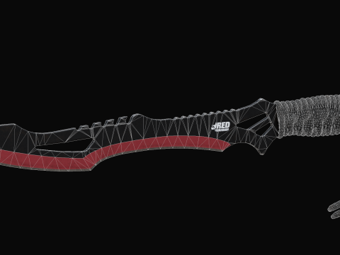 Red Guardian Twin Machete 3D Model