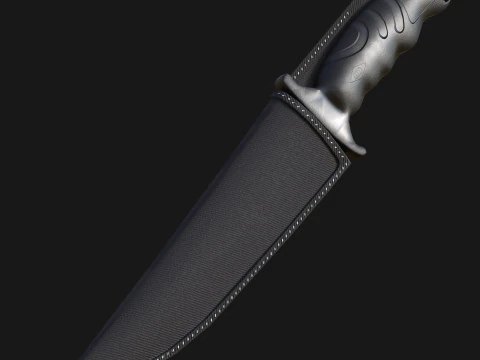 Pisau Melengkung Model 3D