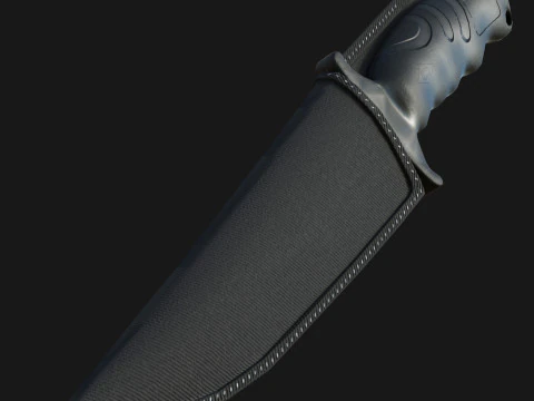 Pisau Melengkung Model 3D