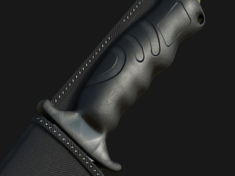 Curved Knife 3D Model
