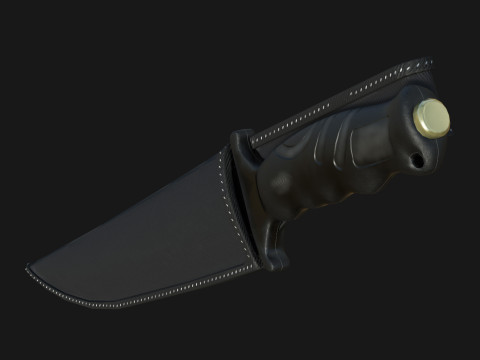 Curved Knife 3D Model