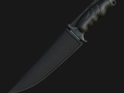 Pisau Melengkung Model 3D