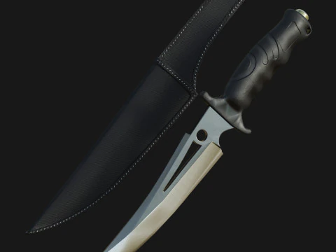 Pisau Melengkung Model 3D