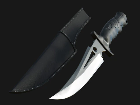 Pisau Melengkung Model 3D