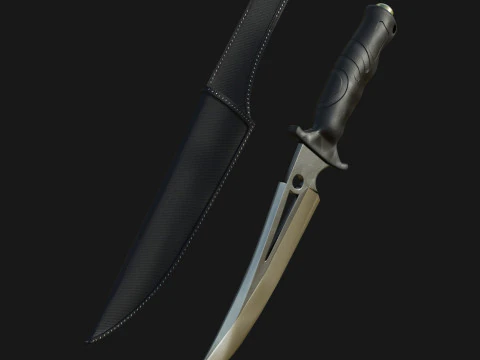 Pisau Melengkung Model 3D