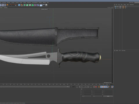 Pisau Melengkung Model 3D