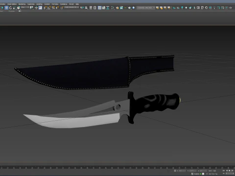 Pisau Melengkung Model 3D