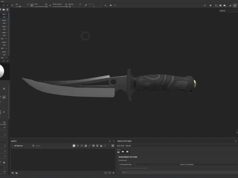 Pisau Melengkung Model 3D