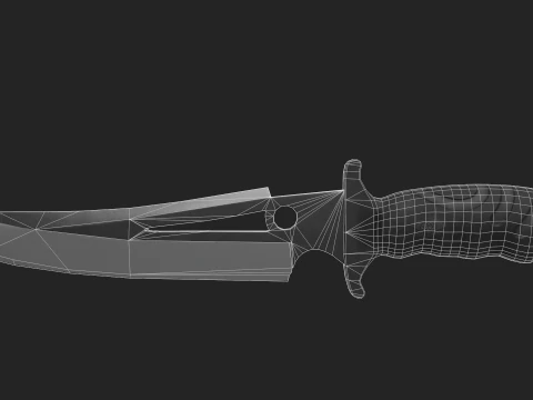 Pisau Melengkung Model 3D