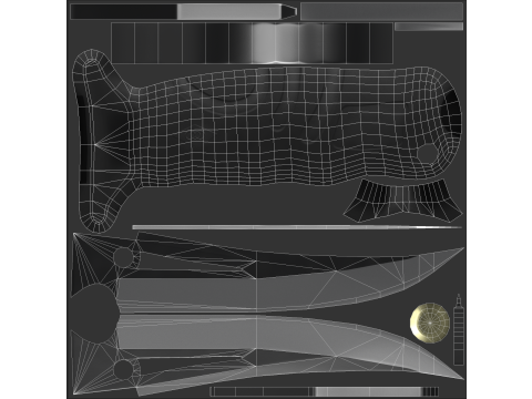 Curved Knife 3D Model