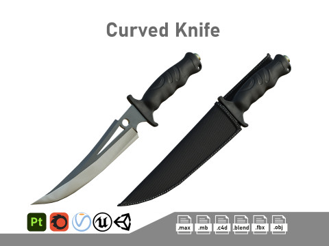 Curved Knife 3D मॉडल