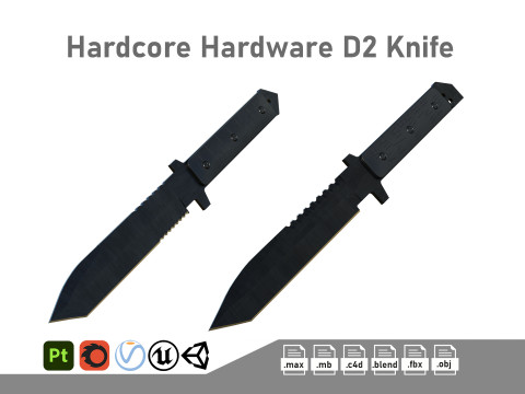 Hardcore Hardware D2 Knife Modello 3D
