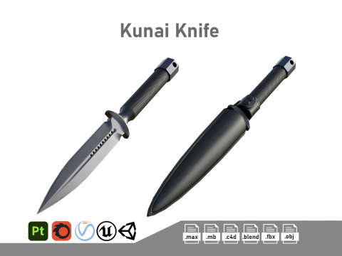 Kunai Knife 3D मॉडल