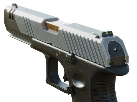 Stylized Pistol PBR Modelo 3D