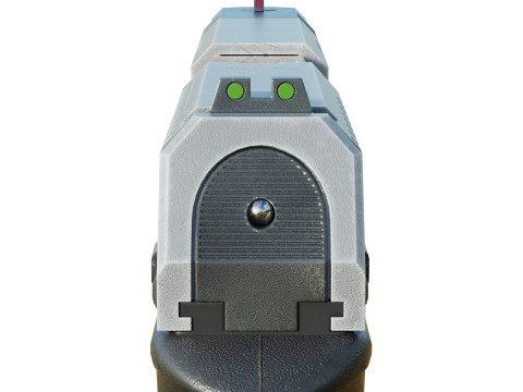 Stylized Pistol PBR Modelo 3D