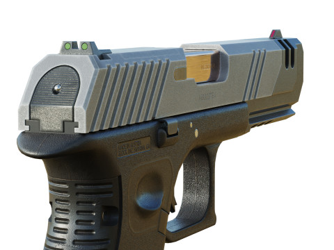 Stylized Pistol PBR Modelo 3D