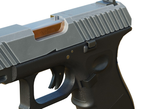 Stylized Pistol PBR Modelo 3D