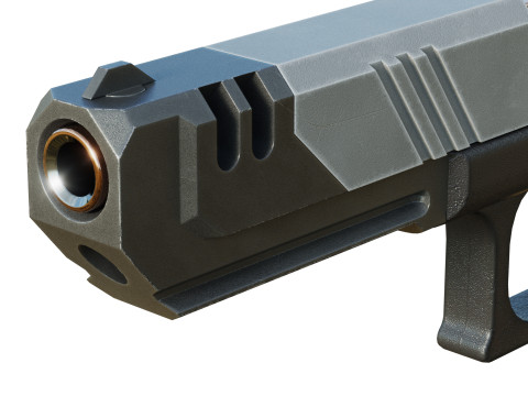 Stylized Pistol PBR Modelo 3D