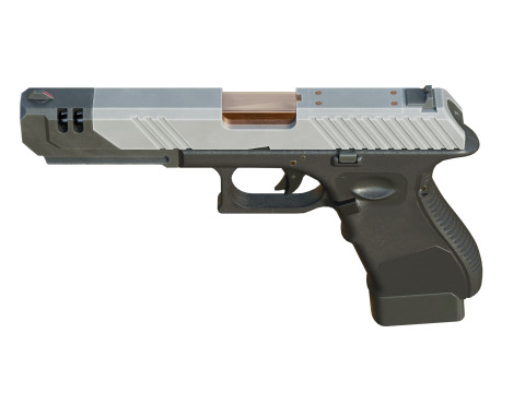 Stylized Pistol PBR Modelo 3D