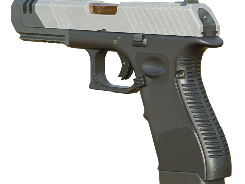 Stylized Pistol PBR Modelo 3D