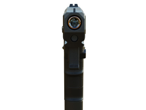 Stylized Pistol PBR Modelo 3D