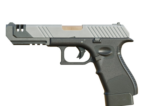 Stylized Pistol PBR Modelo 3D