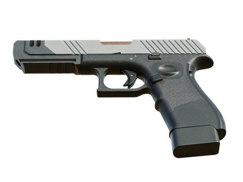 Stylized Pistol PBR Modelo 3D