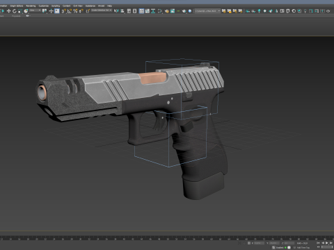 Stylized Pistol PBR Modelo 3D