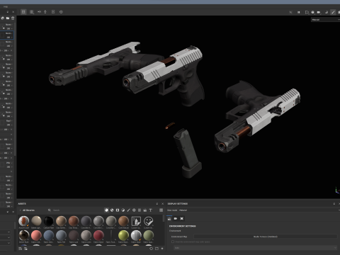 Stylized Pistol PBR Modelo 3D