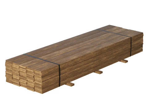 Pila Di Assi Di Legno Modello 3D