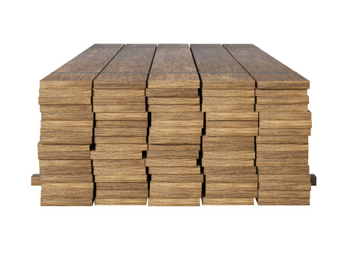 Stack Of Wooden Planks Model 3D