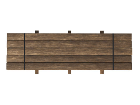 Stack Of Wooden Planks Model 3D