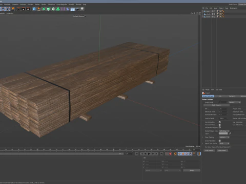 Pila Di Assi Di Legno Modello 3D