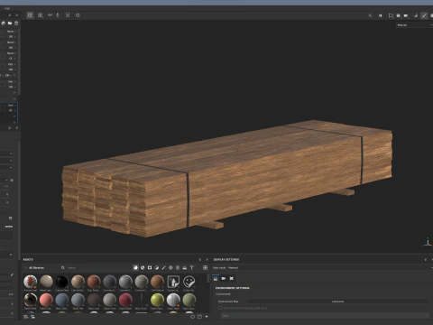 Pila Di Assi Di Legno Modello 3D