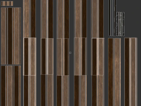 Pila Di Assi Di Legno Modello 3D