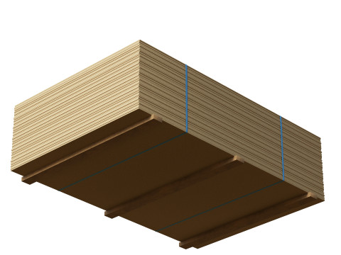 Stack Of Plywoods On Wood Planks 3D Model
