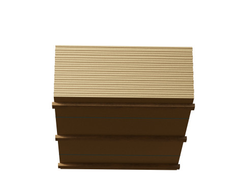 Stack Of Plywoods On Wood Planks 3D Model