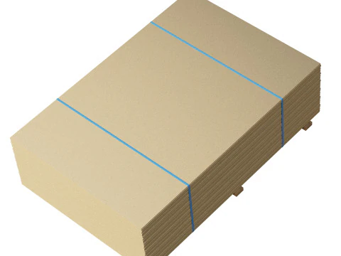 Pila Di Compensati Su Tavole Di Legno Modello 3D