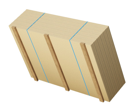 Stack Of Plywoods On Wood Planks 3D Model