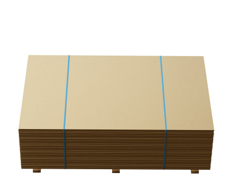 Stack Of Plywoods On Wood Planks 3D Model