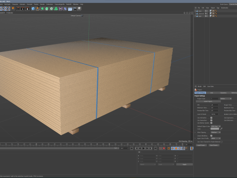 Stack Of Plywoods On Wood Planks 3D Model
