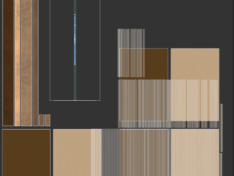 Pila Di Compensati Su Tavole Di Legno Modello 3D