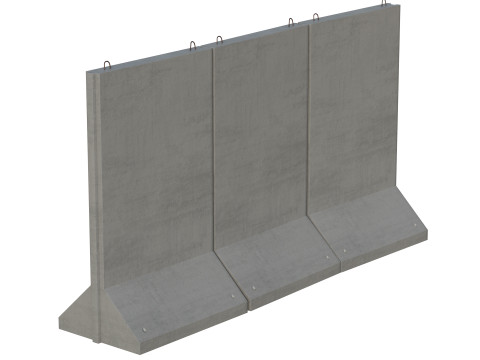 Concrete Wall Panels 3D Model