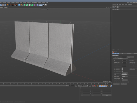 Concrete Wall Panels 3D Model